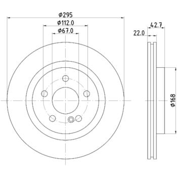 Hella Pagid 355125381 Disc Brake Rotor product image 4 of 4