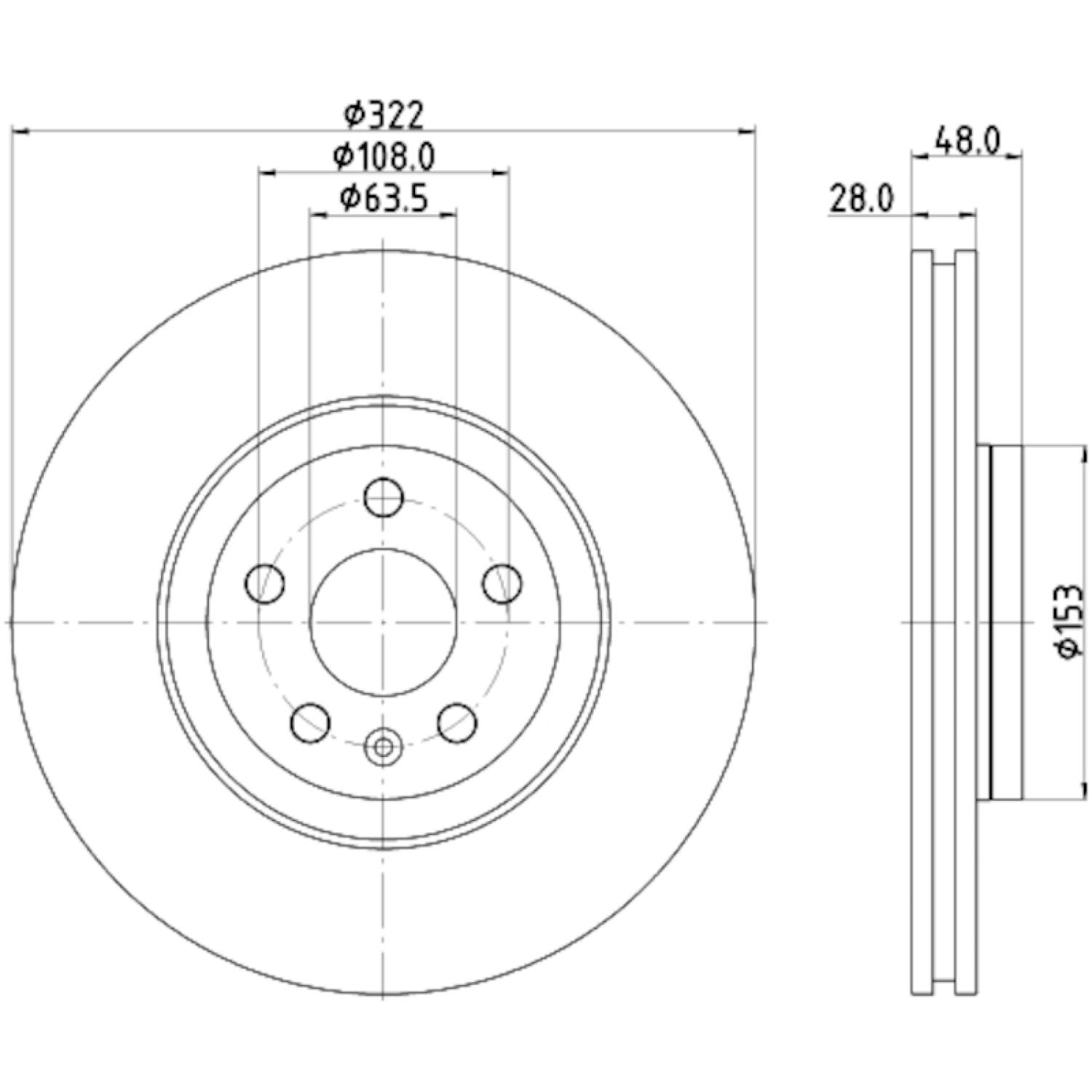 Hella Pagid 355125471 - Disc Brake Rotor Hella Pagid 355125471 Disc Brake Rotor product image 4 of 4