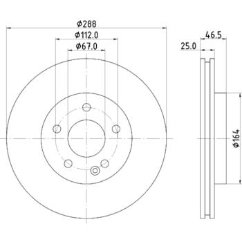 Hella Pagid 355125541 Disc Brake Rotor product image 4 of 4