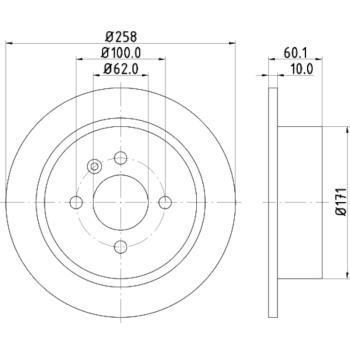 Hella Pagid 355126012 Disc Brake Rotor product image 1 of 1