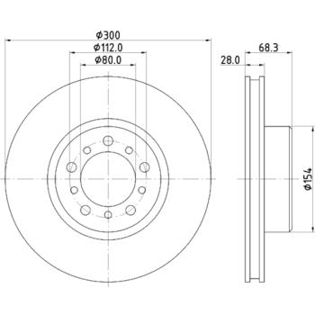 Hella Pagid 355126022 Disc Brake Rotor product image 1 of 1