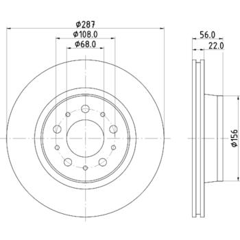 Hella Pagid 355126032 Disc Brake Rotor product image 1 of 1