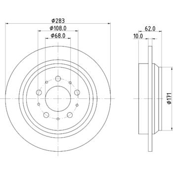 Hella Pagid 355126042 Disc Brake Rotor product image 1 of 1