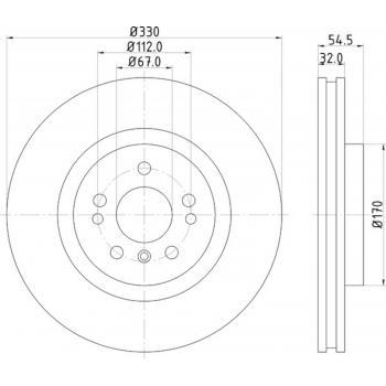 Hella Pagid 355126301 Disc Brake Rotor product image 1 of 1
