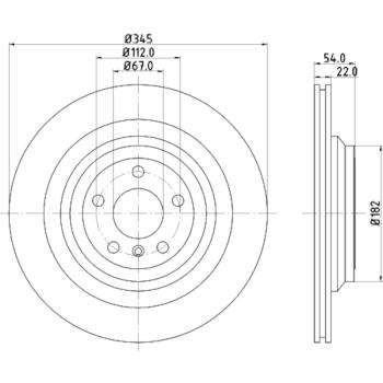Hella Pagid 355126311 Disc Brake Rotor product image 4 of 4