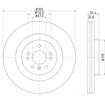 Hella Pagid 355126321 Disc Brake Rotor product image 1 of 1