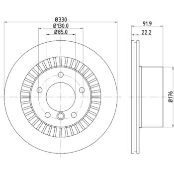 Hella Pagid 355126331 Disc Brake Rotor product image 4 of 4