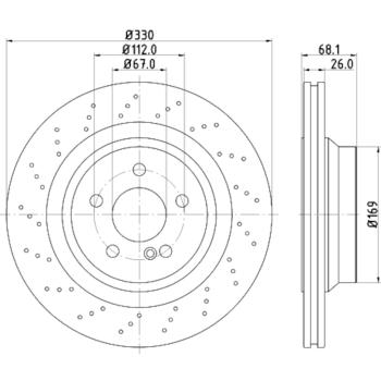 Hella Pagid 355126402 Disc Brake Rotor product image 1 of 1