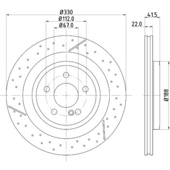 Hella Pagid 355126441 Disc Brake Rotor product image 1 of 1