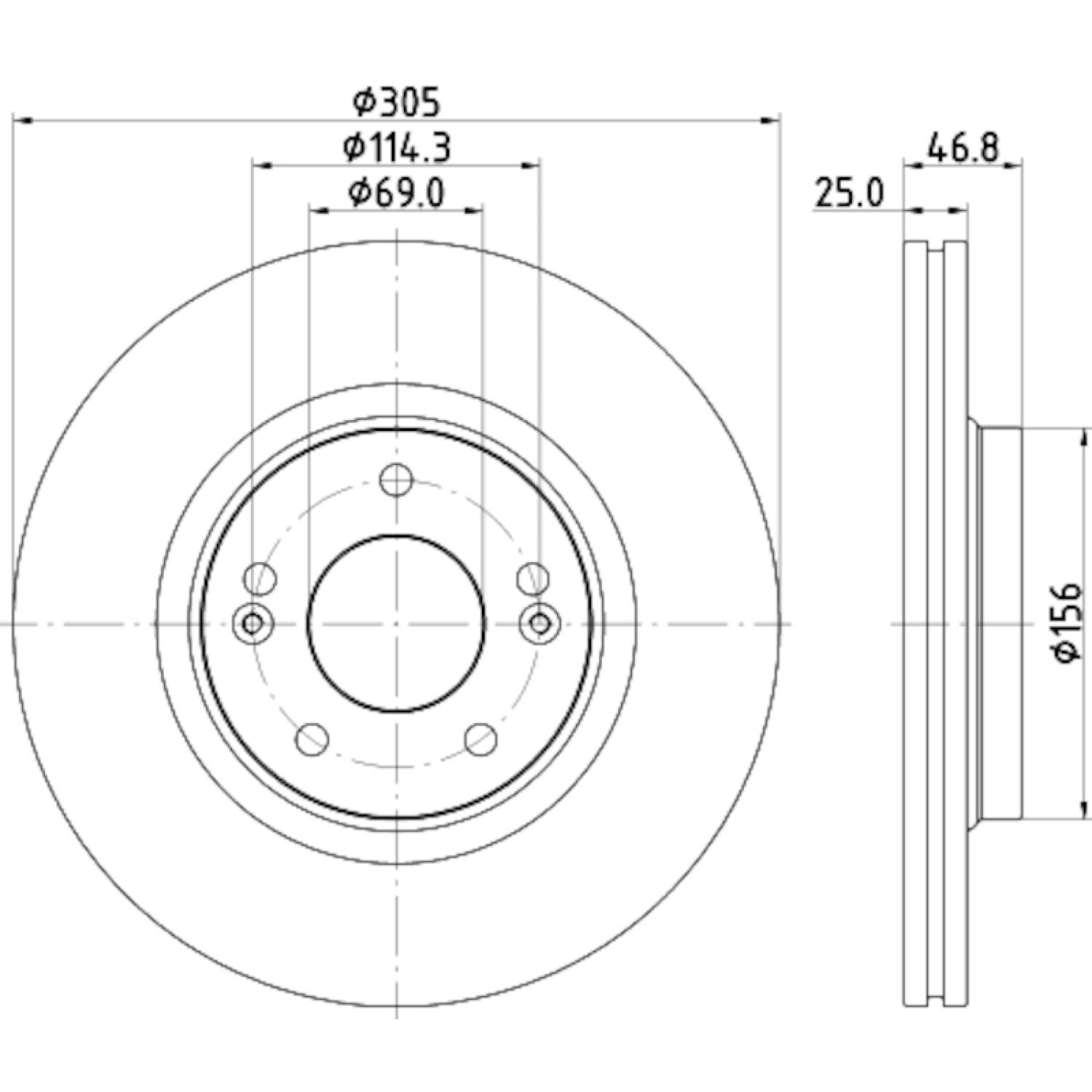 Hella Pagid 355126541 - Disc Brake Rotor Hella Pagid 355126541 Disc Brake Rotor product image 1 of 1