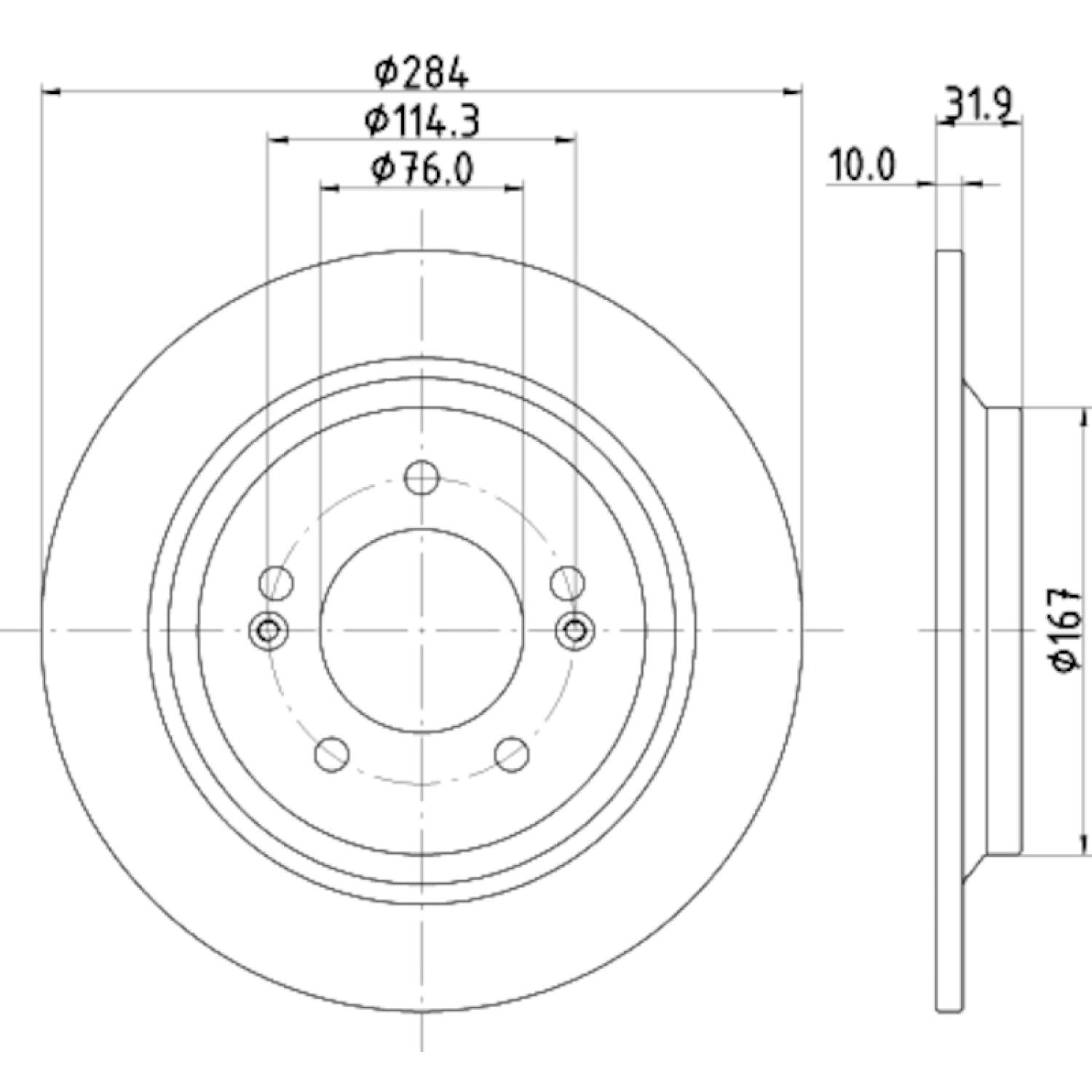 Hella Pagid 355126651 - Disc Brake Rotor Hella Pagid 355126651 Disc Brake Rotor product image 3 of 4