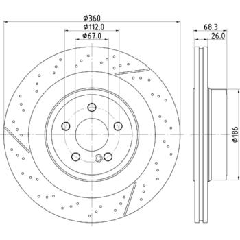 Hella Pagid 355126871 Disc Brake Rotor product image 4 of 4
