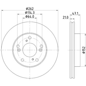 Hella Pagid 355126951 Disc Brake Rotor product image 1 of 1