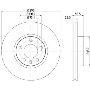 Hella Pagid 355127091 - Disc Brake Rotor Hella Pagid 355127091 Disc Brake Rotor product image 3 of 4