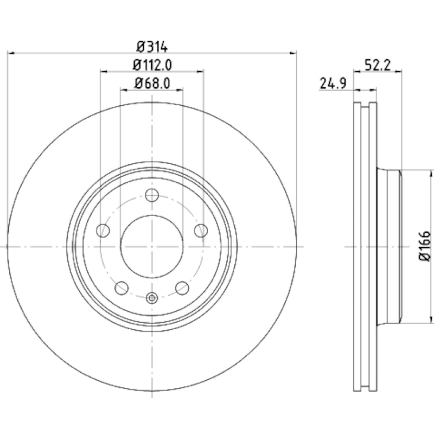 Hella Pagid 355128711 - Disc Brake Rotor Hella Pagid 355128711 Disc Brake Rotor product image 4 of 4