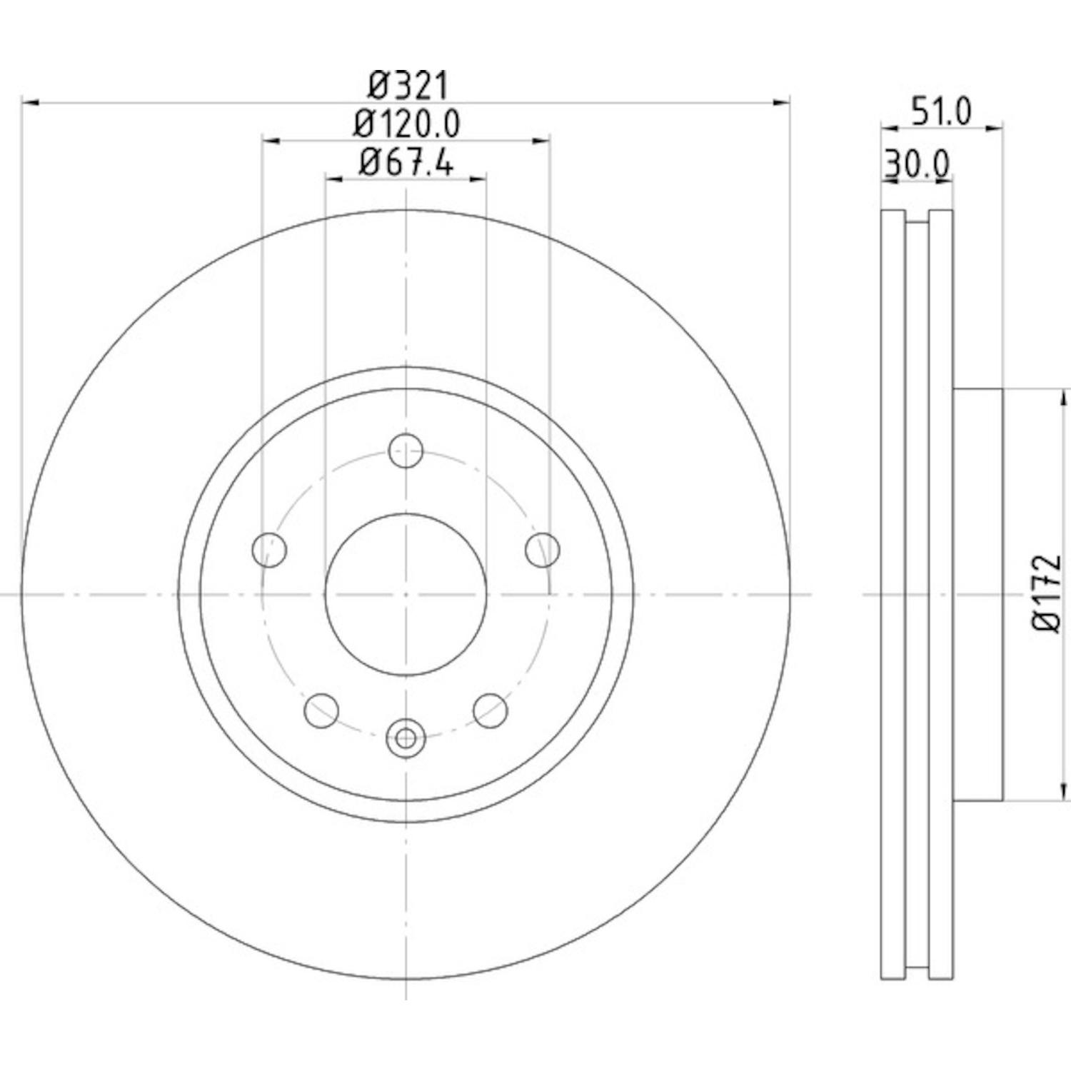 Hella Pagid 355129091 - Disc Brake Rotor Hella Pagid 355129091 Disc Brake Rotor product image 1 of 1