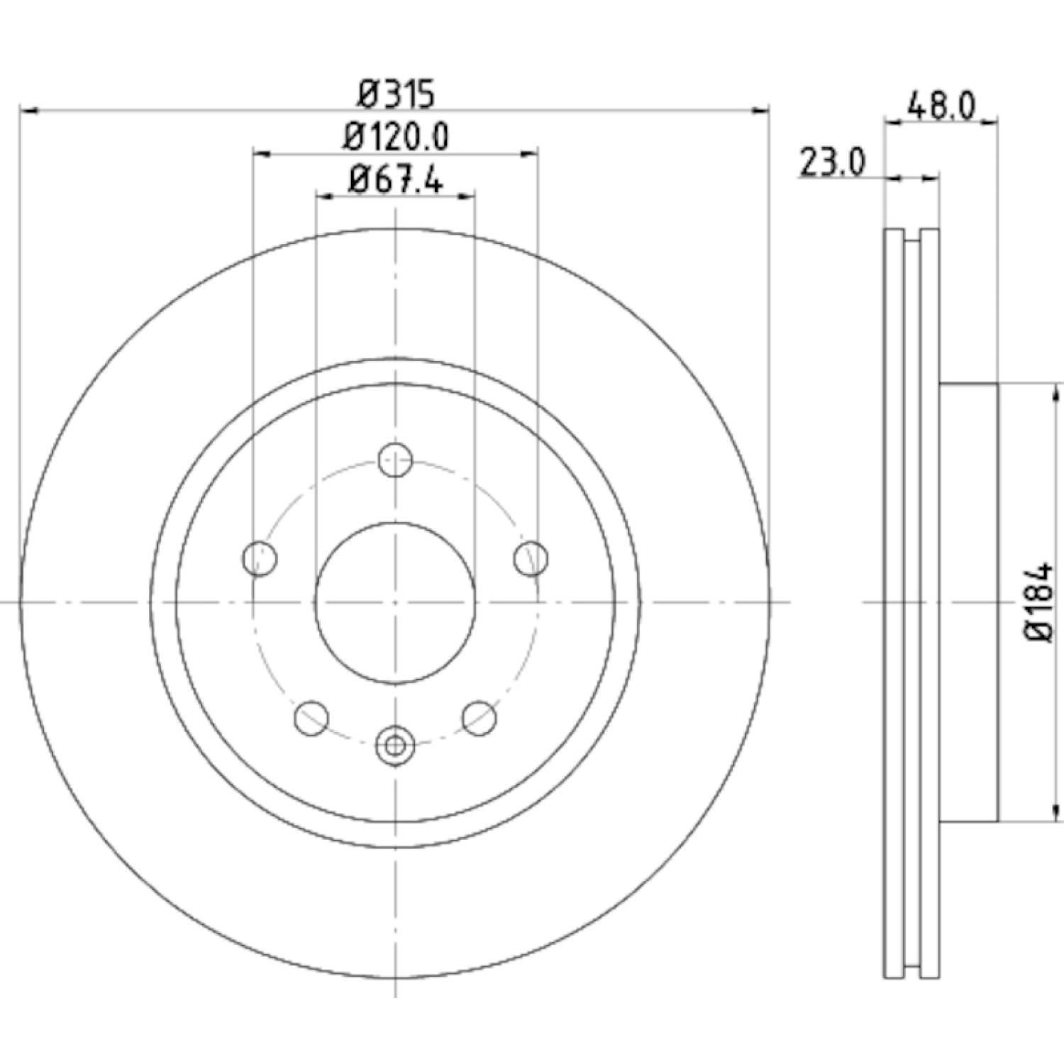 Hella Pagid 355129101 - Disc Brake Rotor Hella Pagid 355129101 Disc Brake Rotor product image 3 of 4