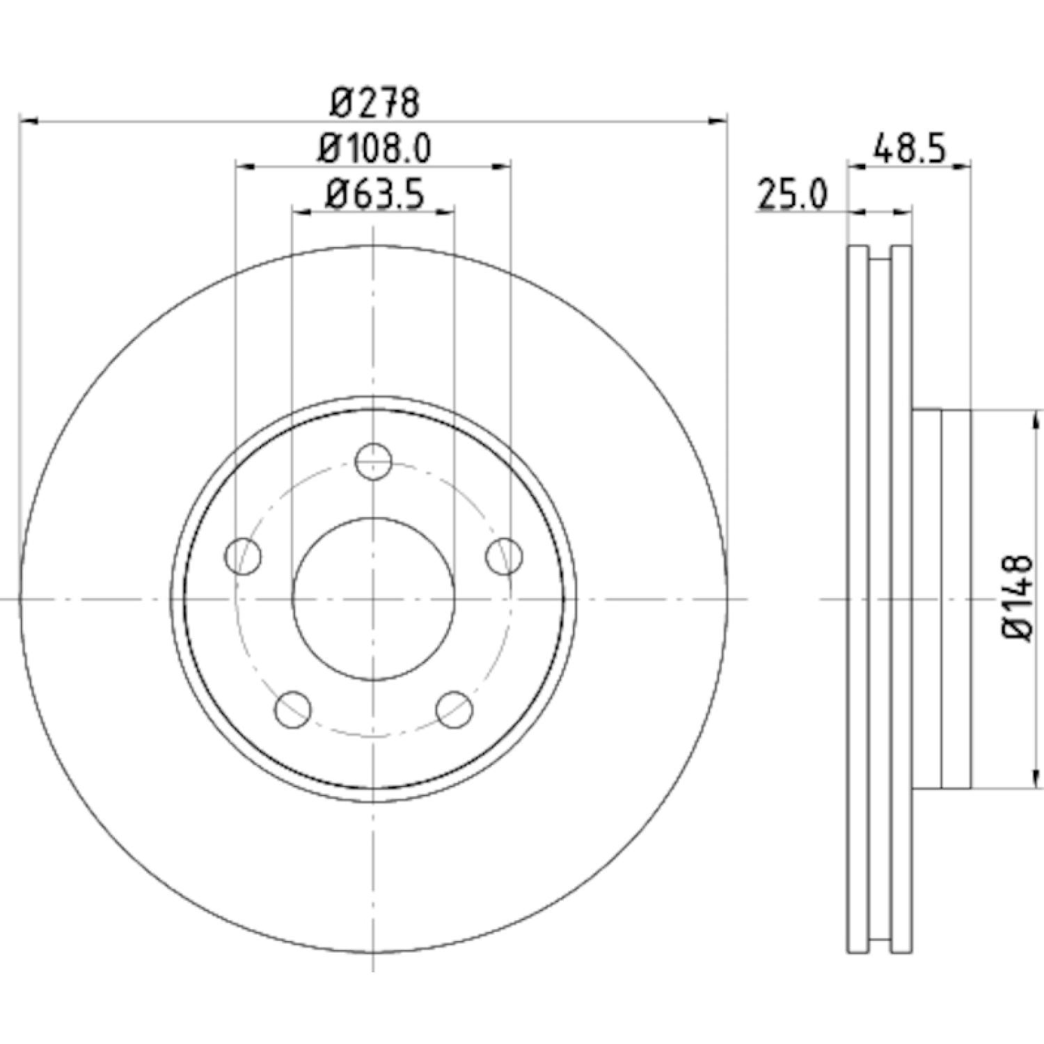Hella Pagid 355129361 - Disc Brake Rotor Hella Pagid 355129361 Disc Brake Rotor product image 3 of 4