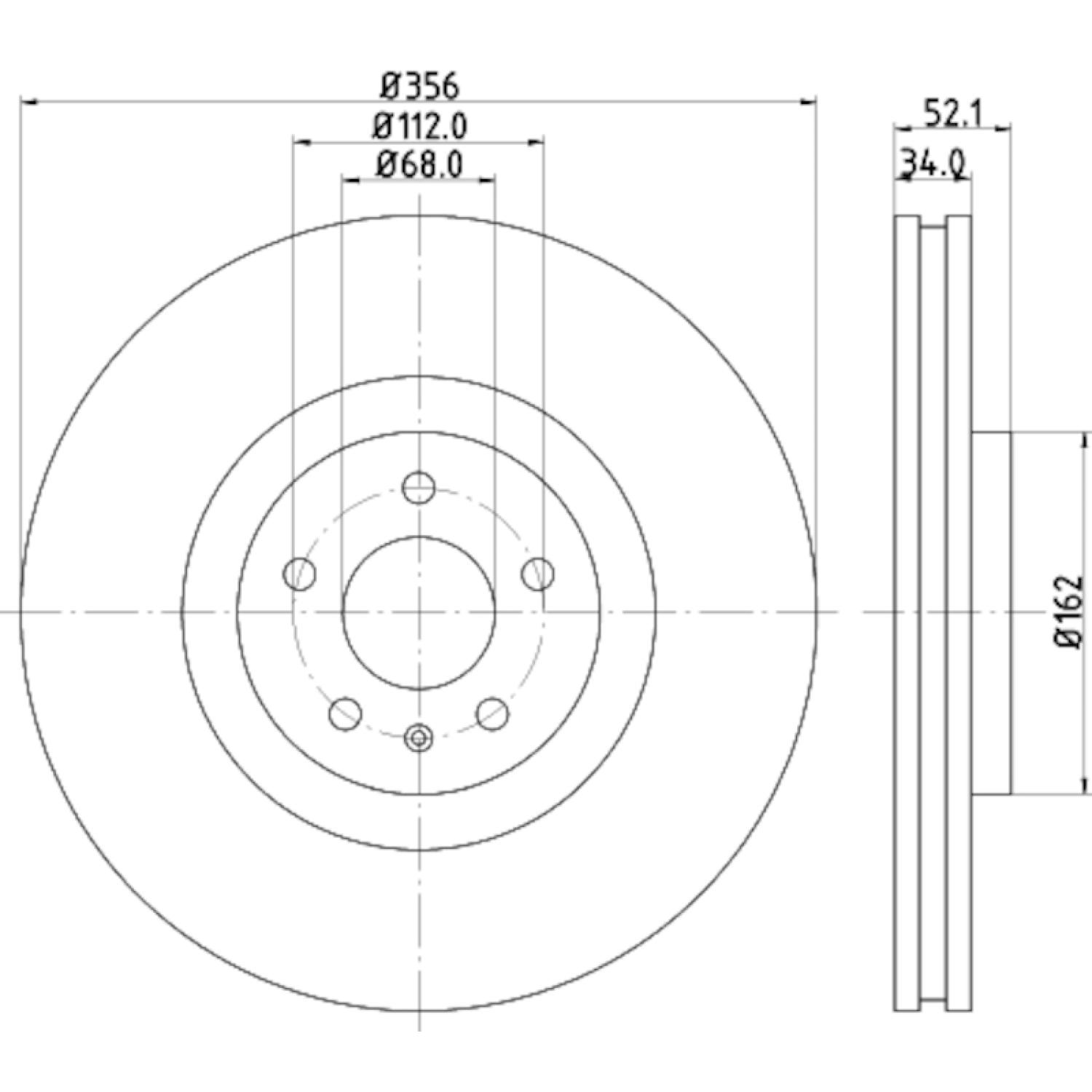 Hella Pagid 355129371 - Disc Brake Rotor Hella Pagid 355129371 Disc Brake Rotor product image 4 of 4