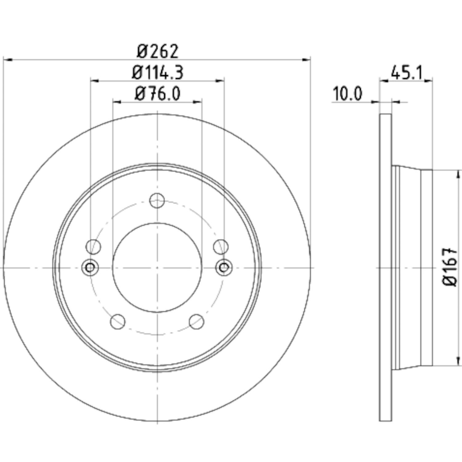 Hella Pagid 355129451 - Disc Brake Rotor Hella Pagid 355129451 Disc Brake Rotor product image 3 of 4