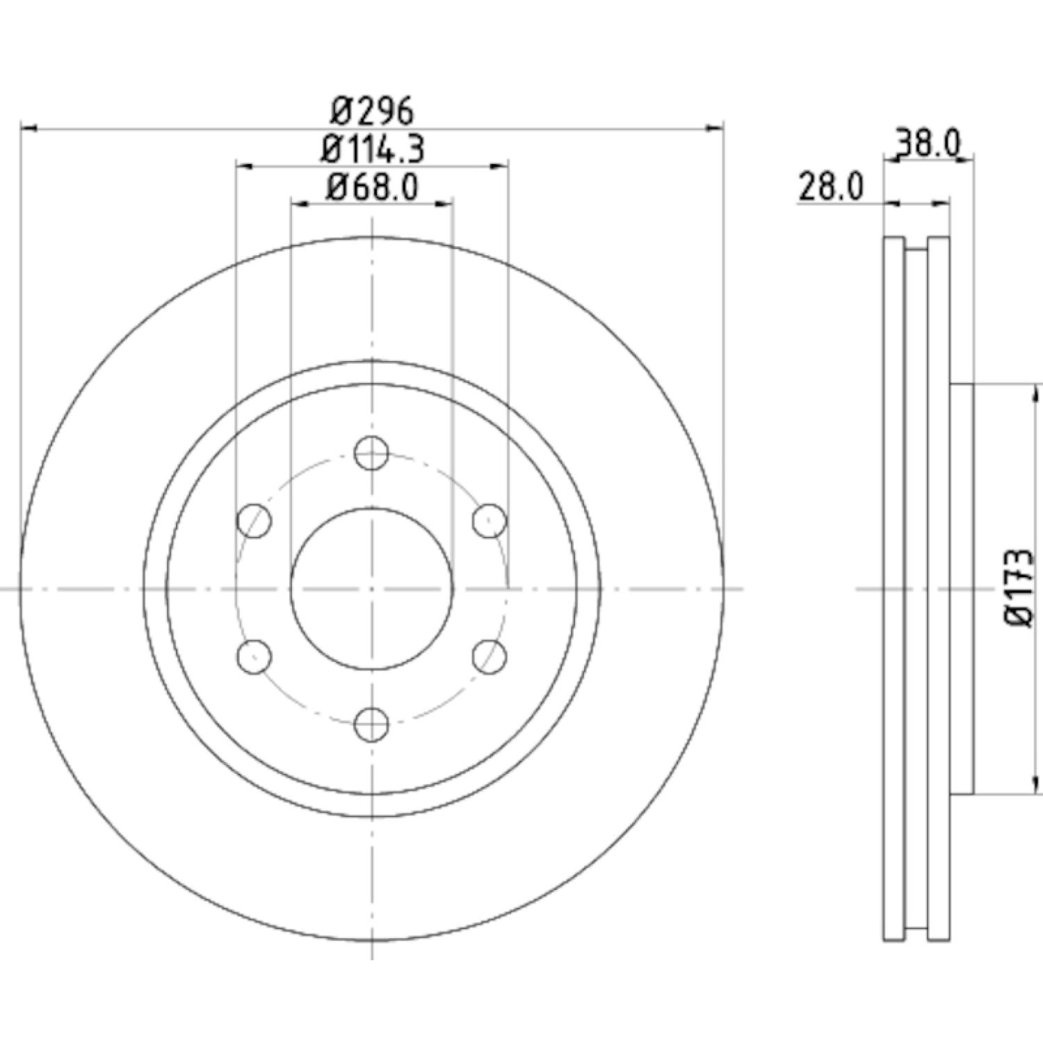 Hella Pagid 355129561 - Disc Brake Rotor Hella Pagid 355129561 Disc Brake Rotor product image 3 of 4