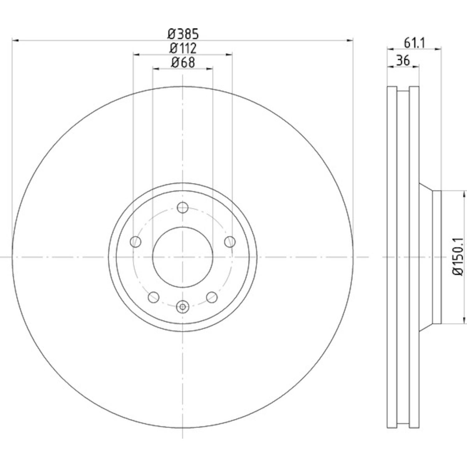 Hella Pagid 355129601 Disc Brake Rotor product image 1 of 1