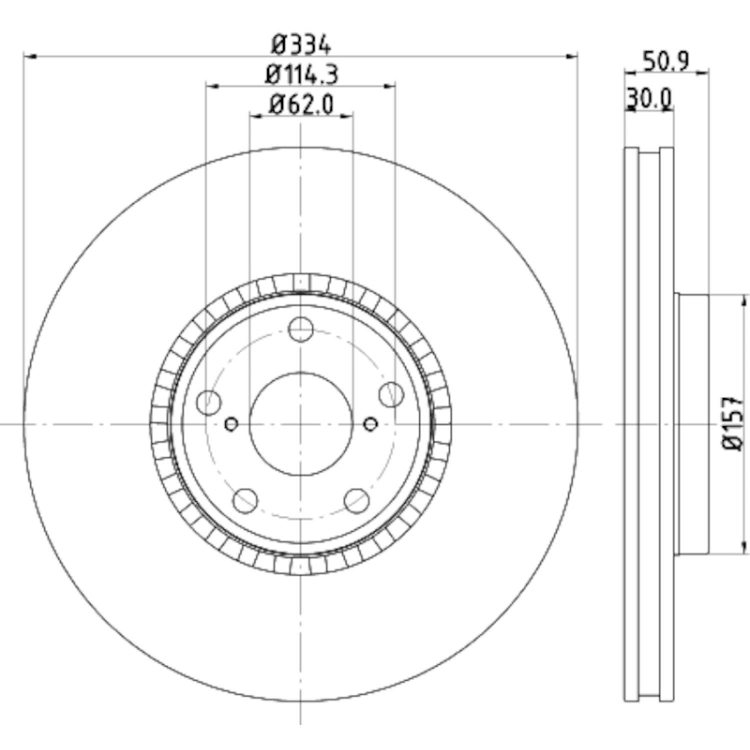 Hella Pagid 355129831 - Disc Brake Rotor Hella Pagid 355129831 Disc Brake Rotor product image 3 of 4