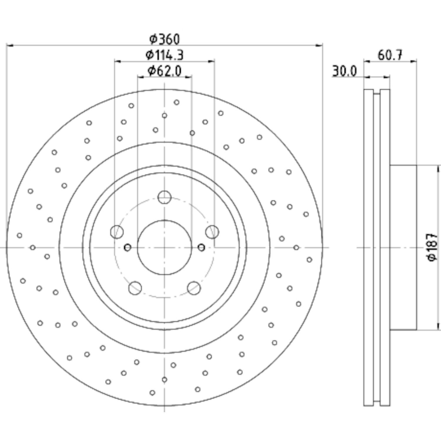 Hella Pagid 355129851 - Disc Brake Rotor Hella Pagid 355129851 Disc Brake Rotor product image 3 of 4