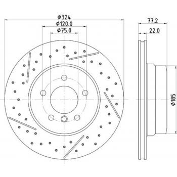 Hella Pagid 355130012 Disc Brake Rotor product image 1 of 1