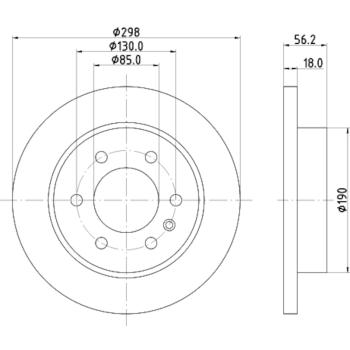 Hella Pagid 355131831 Disc Brake Rotor product image 4 of 4