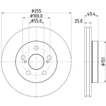 Hella Pagid 355131911 Disc Brake Rotor product image 1 of 1