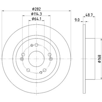Hella Pagid 355131931 Disc Brake Rotor product image 3 of 4