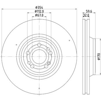 Hella Pagid 355132221 Disc Brake Rotor product image 1 of 1