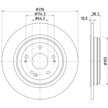 Hella Pagid 355132231 Disc Brake Rotor product image 3 of 4