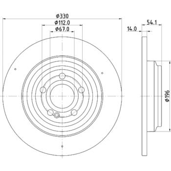 Hella Pagid 355132311 Disc Brake Rotor product image 4 of 4