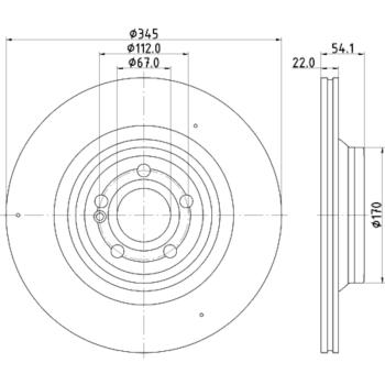 Hella Pagid 355132321 Disc Brake Rotor product image 4 of 4