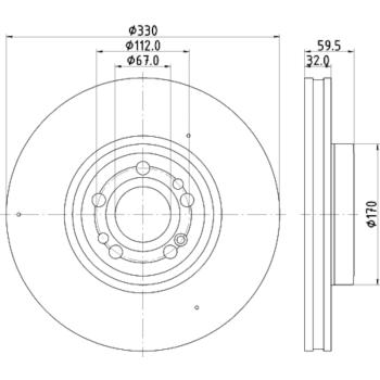 Hella Pagid 355132331 Disc Brake Rotor product image 1 of 1