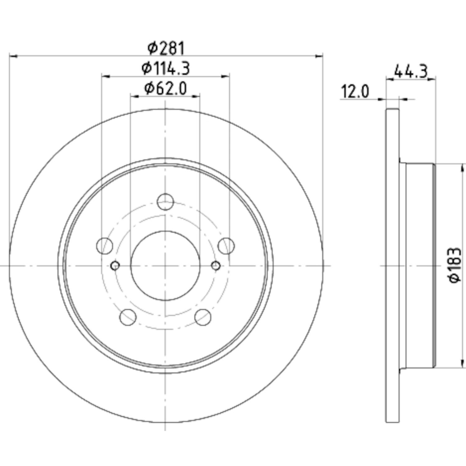 Hella Pagid 355132401 - Disc Brake Rotor Hella Pagid 355132401 Disc Brake Rotor product image 3 of 4