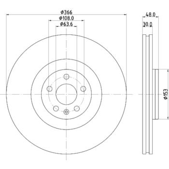 Hella Pagid 355132411 Disc Brake Rotor product image 4 of 4
