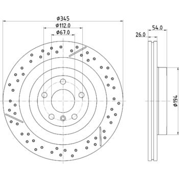 Hella Pagid 355132461 Disc Brake Rotor product image 4 of 4