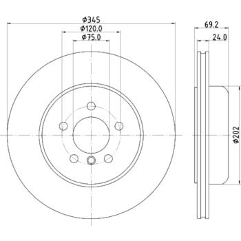 Hella Pagid 355132501 Disc Brake Rotor product image 1 of 1