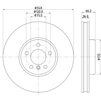 Hella Pagid 355132511 - Disc Brake Rotor Hella Pagid 355132511 Disc Brake Rotor product image 4 of 4