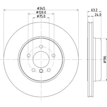 Hella Pagid 355132531 Disc Brake Rotor product image 1 of 1