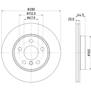 Hella Pagid 355132541 Disc Brake Rotor product image 4 of 4