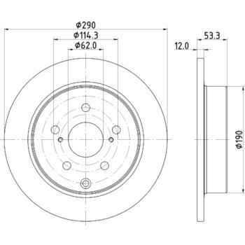 Hella Pagid 355132591 Disc Brake Rotor product image 3 of 4