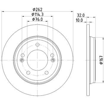 Hella Pagid 355132611 Disc Brake Rotor product image 3 of 4