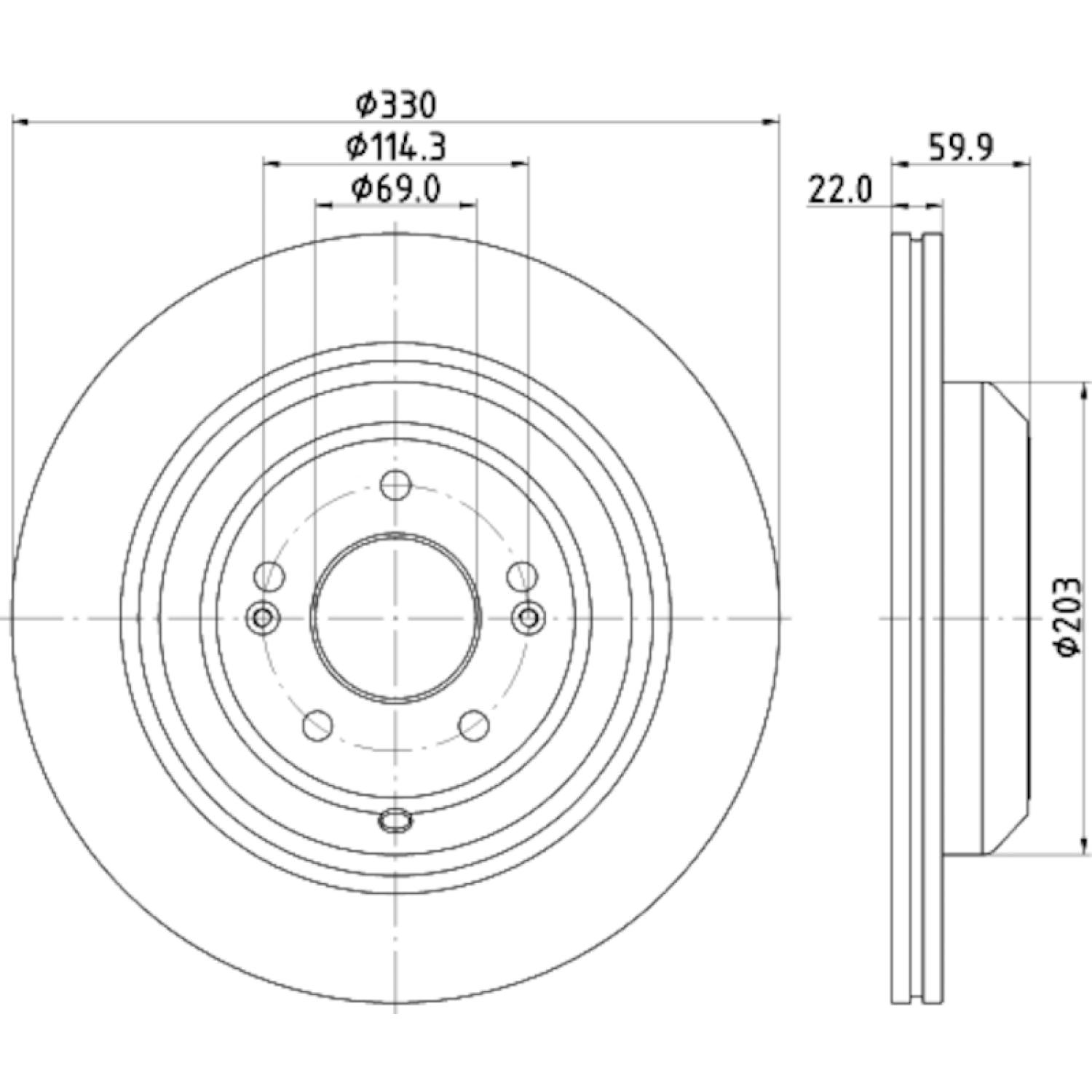 Hella Pagid 355132661 - Disc Brake Rotor Hella Pagid 355132661 Disc Brake Rotor product image 3 of 4