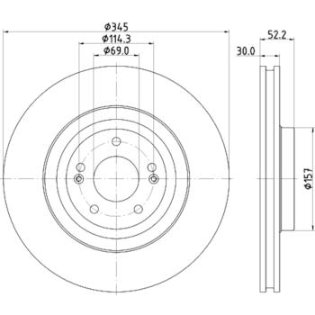 Hella Pagid 355132681 Disc Brake Rotor product image 1 of 1