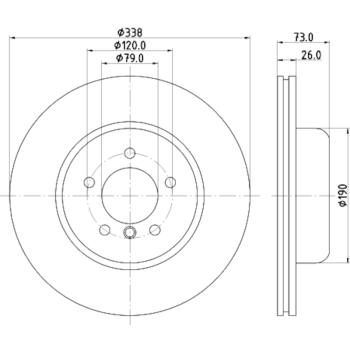 Hella Pagid 355132771 Disc Brake Rotor product image 1 of 1