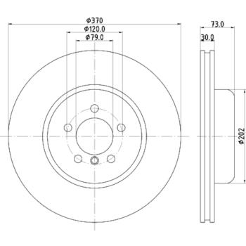 Hella Pagid 355132801 Disc Brake Rotor product image 1 of 1